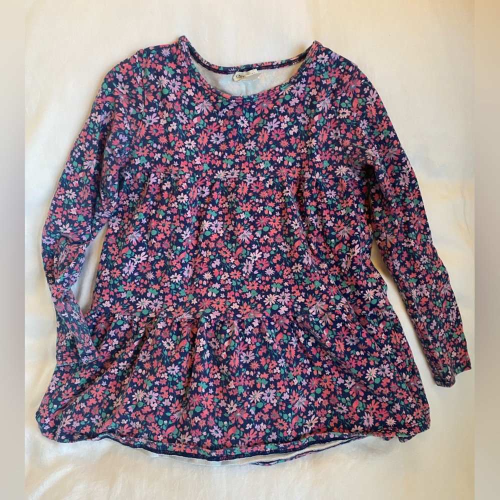 J. Crew crewcuts floral long sleeve shirt, size S